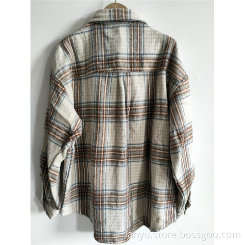 Spring Women Plaid Shirt